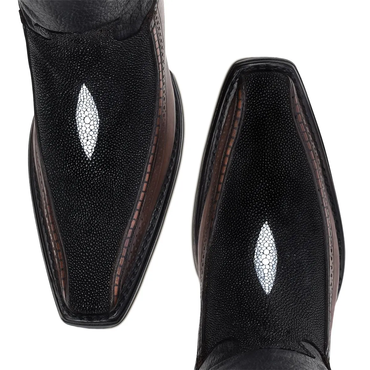 1B1DMA - Cuadra black and brown casual cowboy stingray boots for men