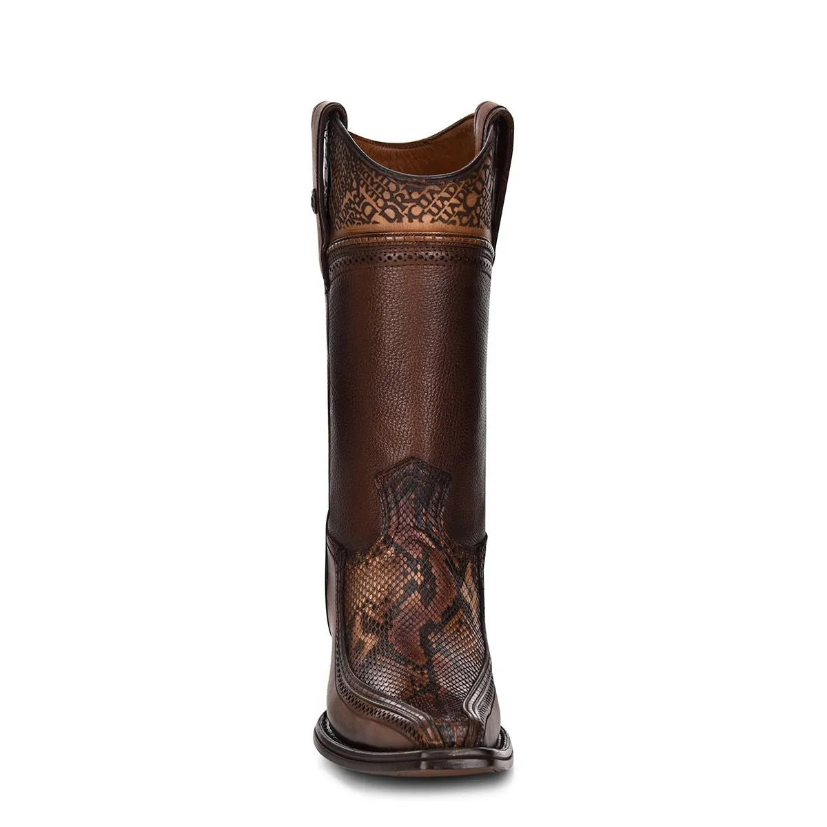 1B1DPH - Cuadra brown dress western cowboy python skin boots for men