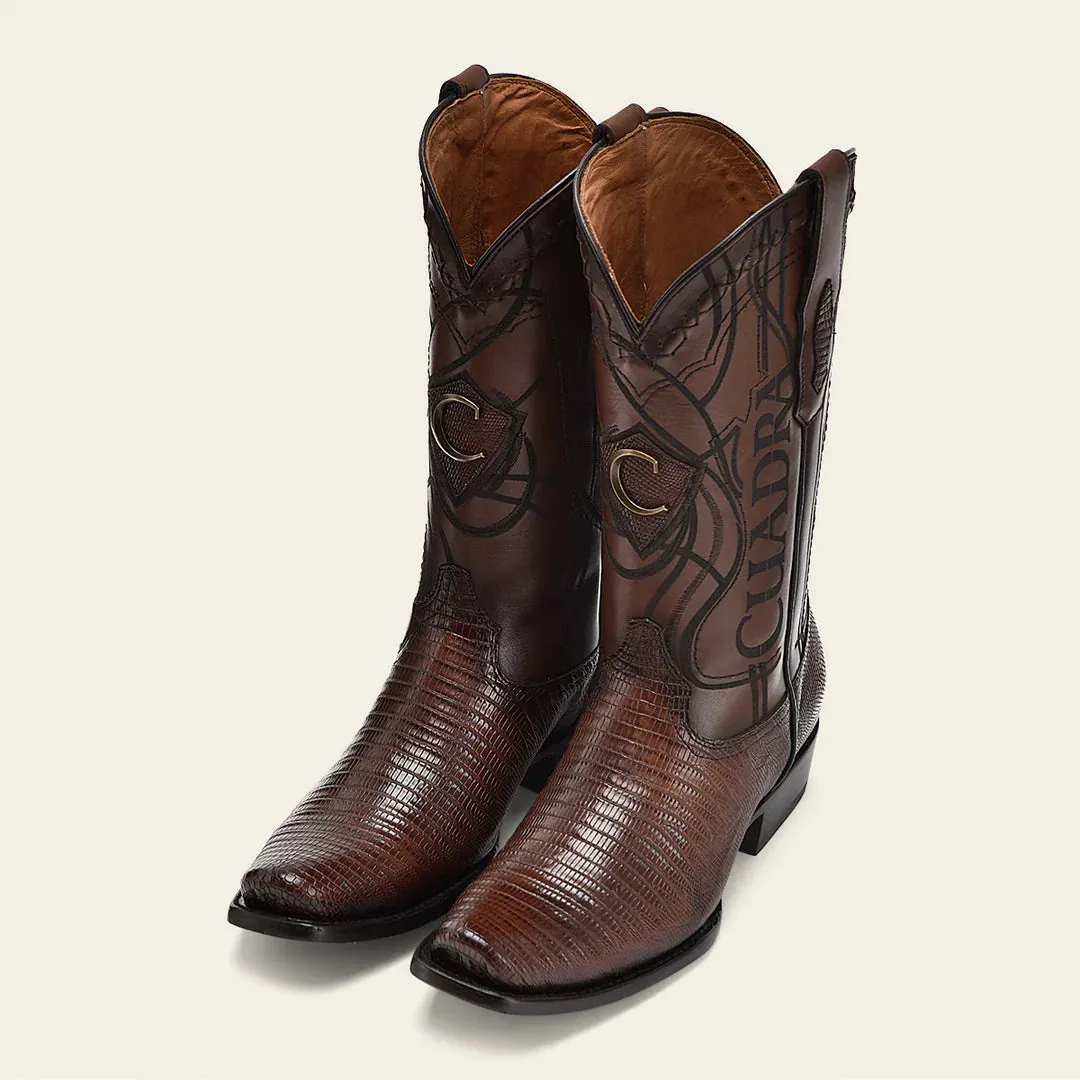 1J1NLT - Cuadra honey western cowboy lizard leather boots for men