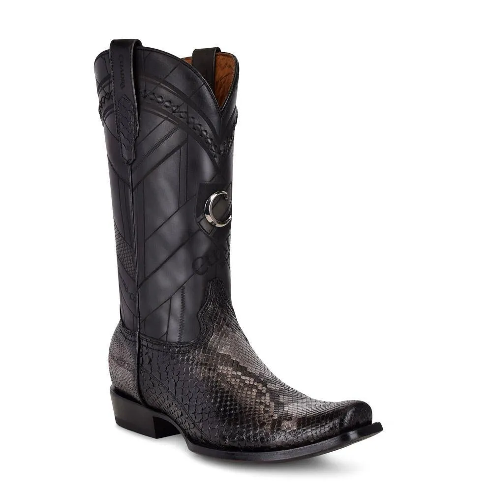 1J2FPH - Cuadra black dress cowboy python leather boots for men