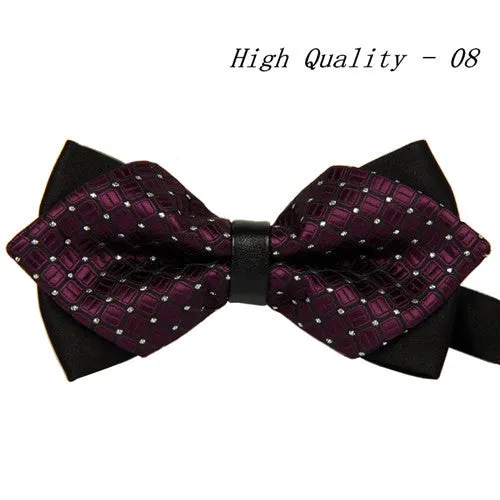 20 style summer men's neckwear neck self gold bow tie silver black silk fashion casual male pink bowtie wedding lote