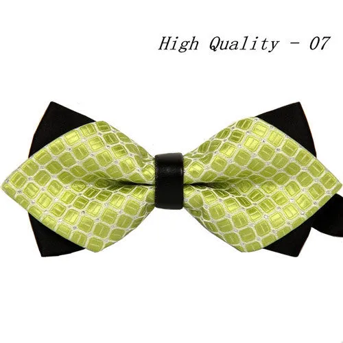 20 style summer men's neckwear neck self gold bow tie silver black silk fashion casual male pink bowtie wedding lote