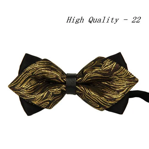 20 style summer men's neckwear neck self gold bow tie silver black silk fashion casual male pink bowtie wedding lote