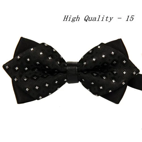 20 style summer men's neckwear neck self gold bow tie silver black silk fashion casual male pink bowtie wedding lote