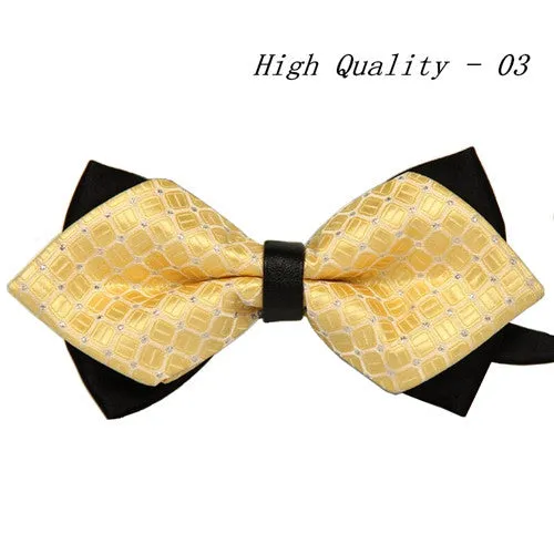 20 style summer men's neckwear neck self gold bow tie silver black silk fashion casual male pink bowtie wedding lote