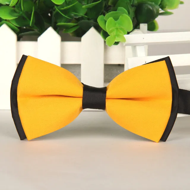 2015 Men's bowtie accesorios patchwor solid color bowknots bowties 12cm * 6cm butterfly bow tie gravatas borboleta lot Wholesale