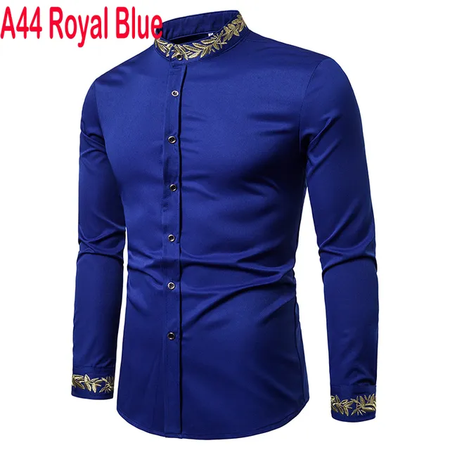 2022 Embroidery Men Casual Long Sleeve Shirts