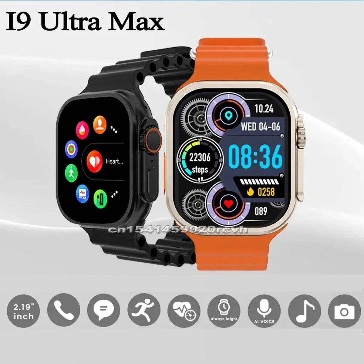 2023 New i9 Ultra Max Smart Watch Seires 8 Ultra Watch for Men Women Fitness Sport Waterproof Heart Rate Smart Watch IWO