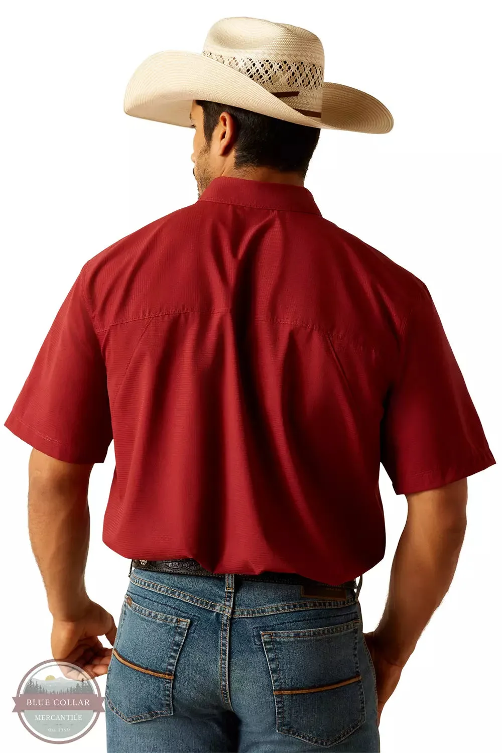 360 Airflow Classic Fit Short Sleeve Shirt in Merlot by Ariat 10048569