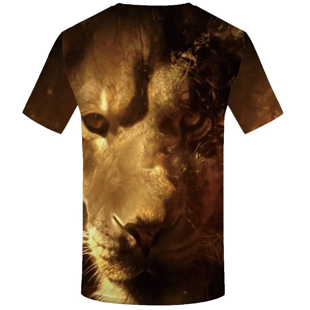 3D Gothic Animal Print Funny Punk T-Shirts for Men in Plus Size