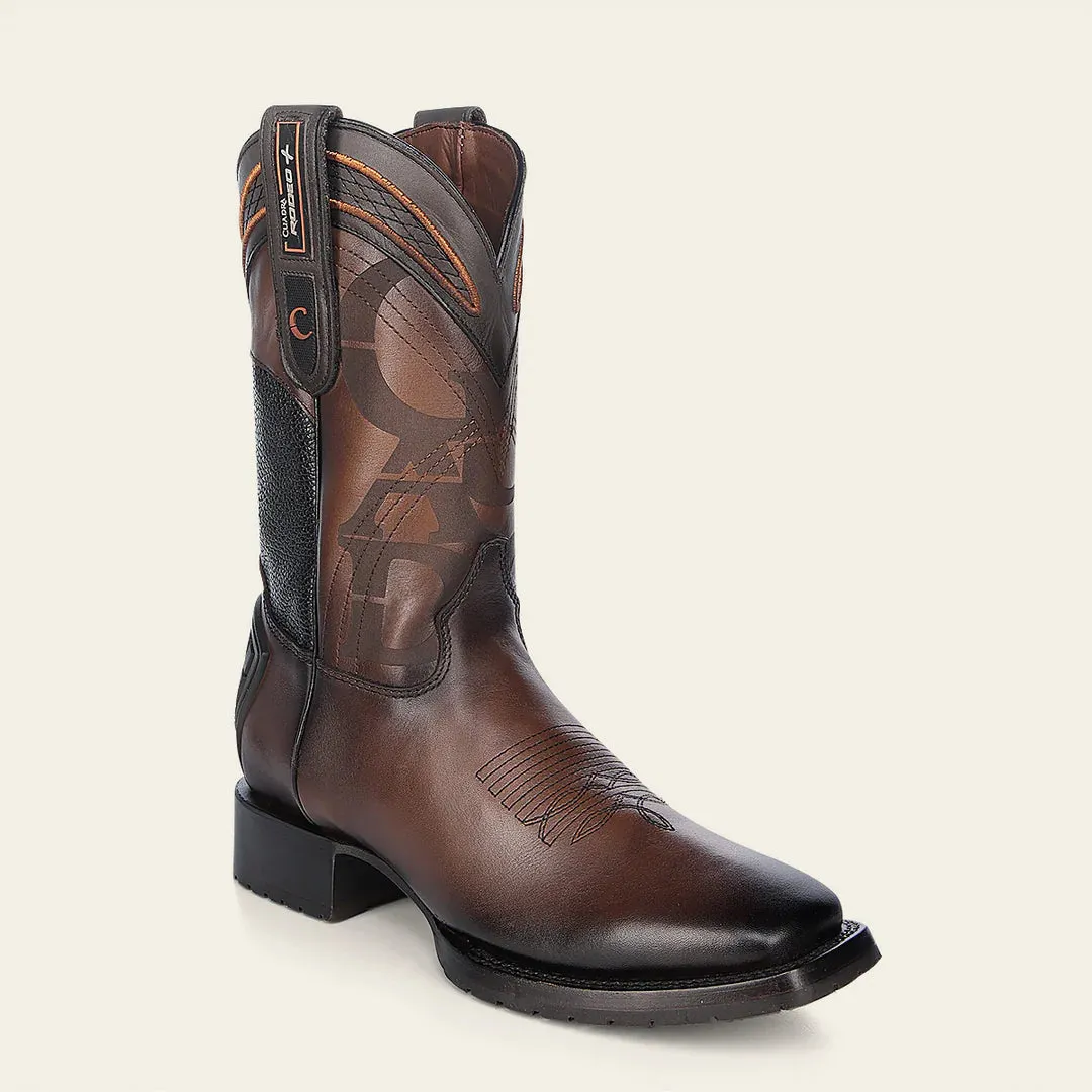 3Z20RS - Cuadra honey western cowboy rodeo cowhide leather boots