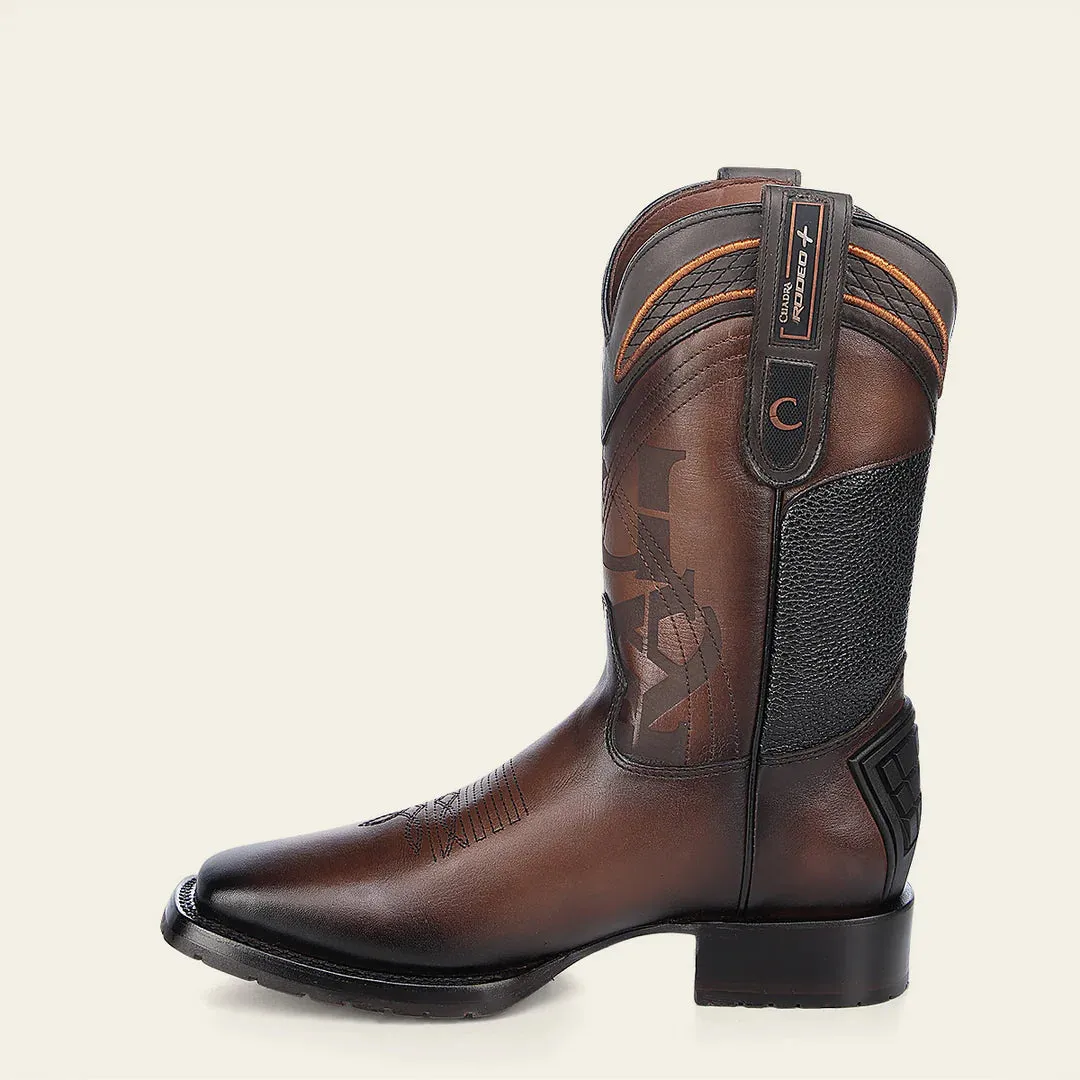 3Z20RS - Cuadra honey western cowboy rodeo cowhide leather boots