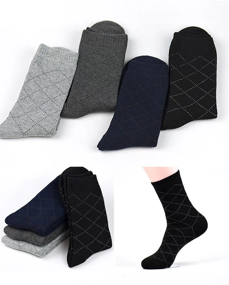 4pairs Winter Thick Warm Terry Classic Casual Thermal Socks for Men