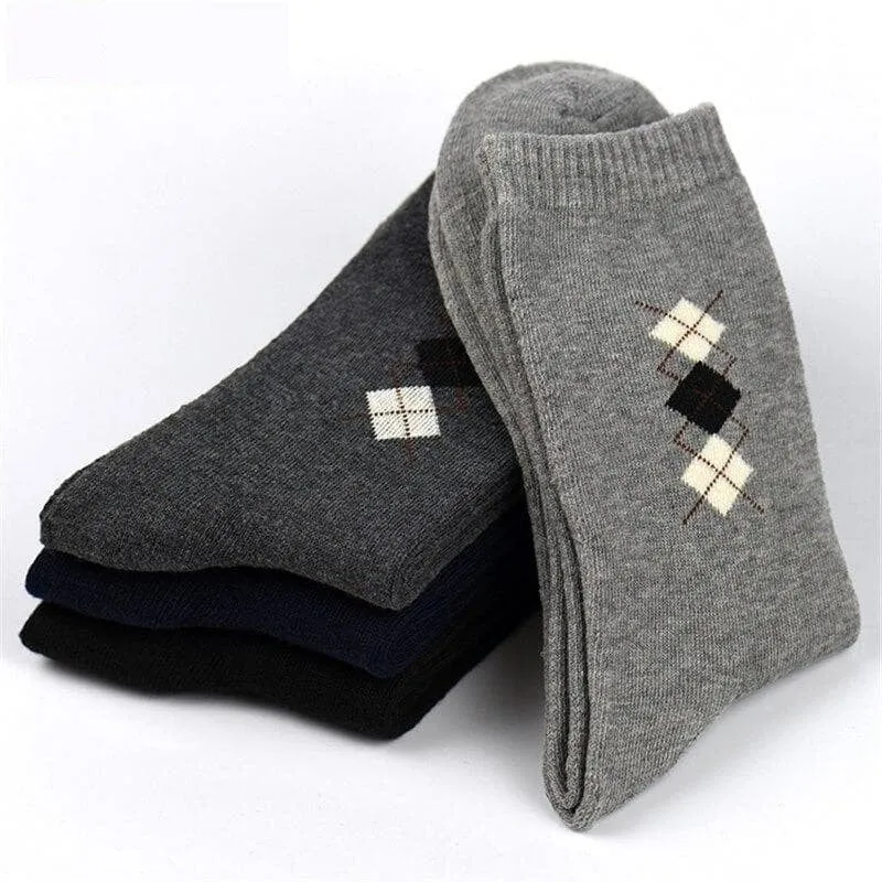 4pairs Winter Thick Warm Terry Classic Casual Thermal Socks for Men