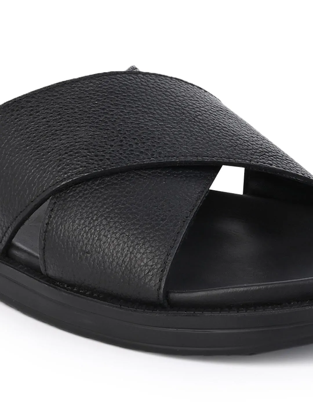 Alberto Torresi Deriko Black Genuine Leather Flats