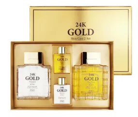 ANJO Professional 24k Gold Skincare Set For Men Anti Wrinkles Moisture Homme Cosmetics