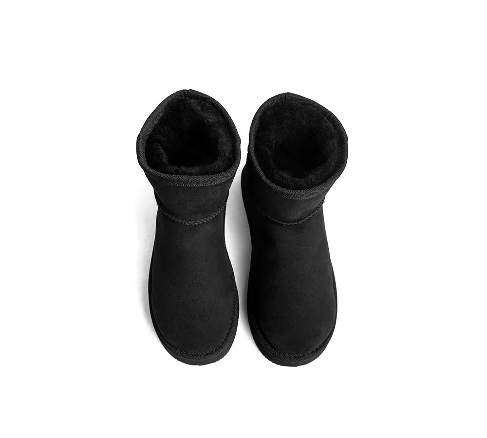 Australian Made Sheepskin Wool Ankle Boots Mini Platform