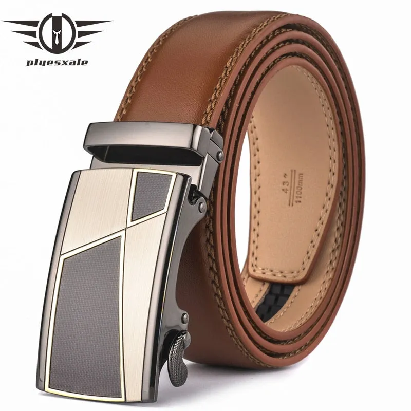 Automatic Buckle Brown Belt Men Brand Designer Mens Belts