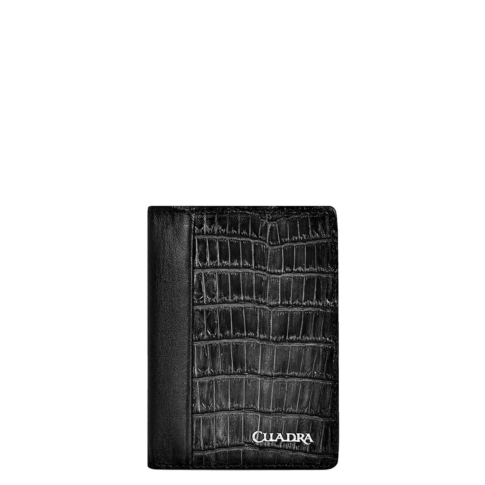 BC011NL - Cuadra black exotic wallet in niloticus leather for men