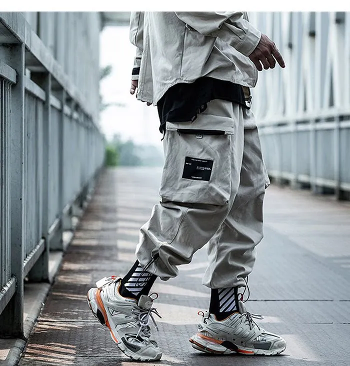 Big Pockets Male Harem Cargo Pants Harajuku Streetwear Sweatpants Hip Hop Casual Joggers Men Trousers Oversized