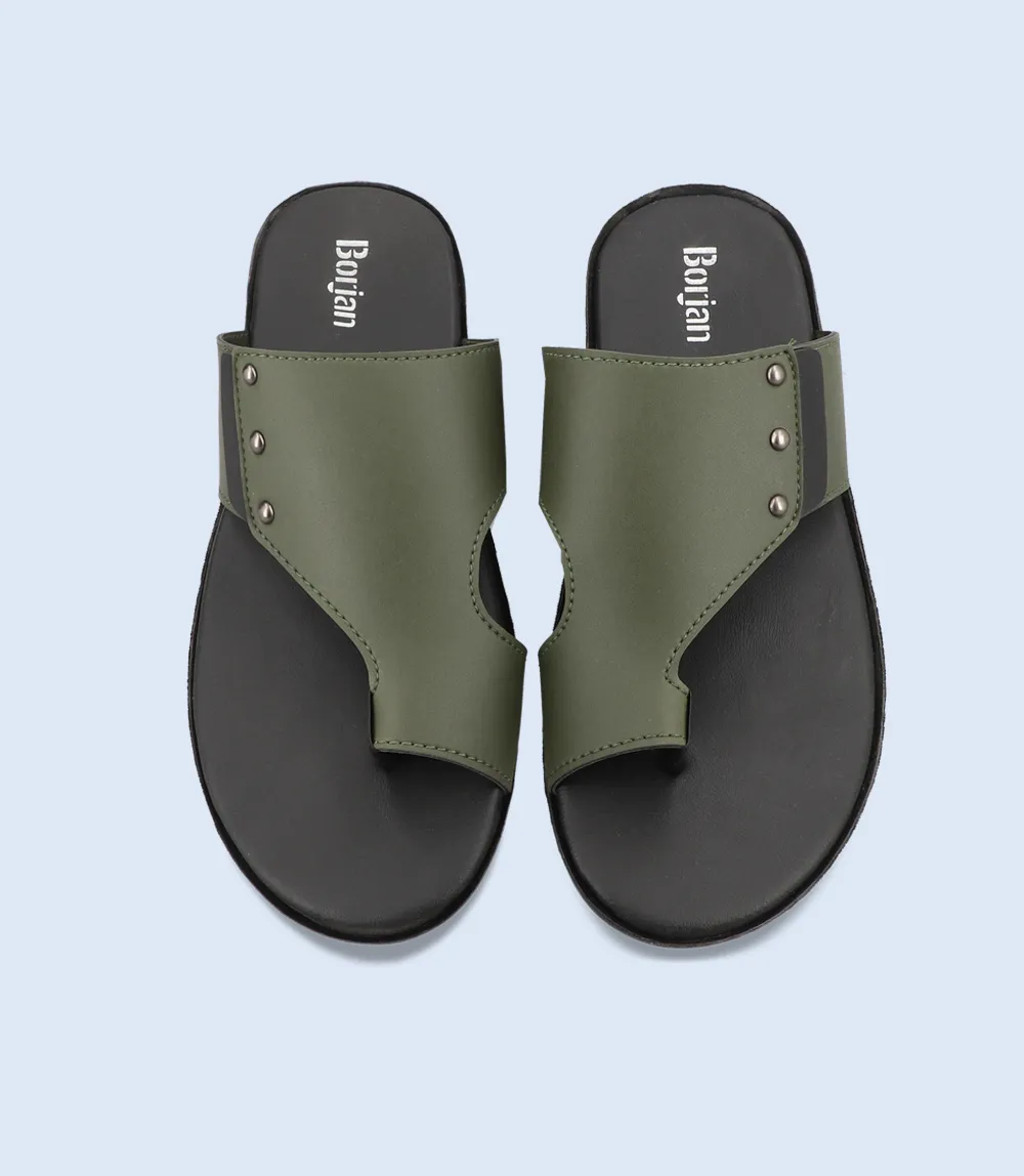 BM4515-OLIVE-Men Chappal