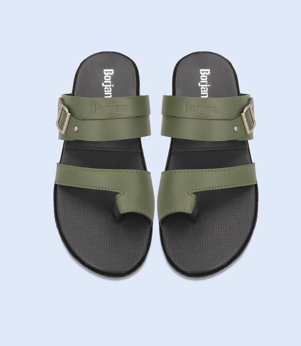 BM4517-OLIVE-Men Chappal