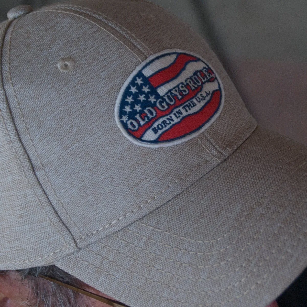 Born In The USA Baseball Cap (Stone)