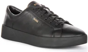 Boss Belwar Tennis Leather In Black For Men