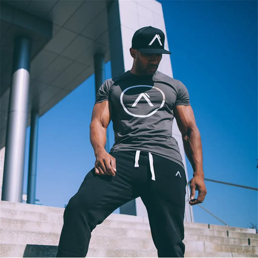 Brand Clothing Fitness T Shirt Men Fashion Extend Long Tshirt