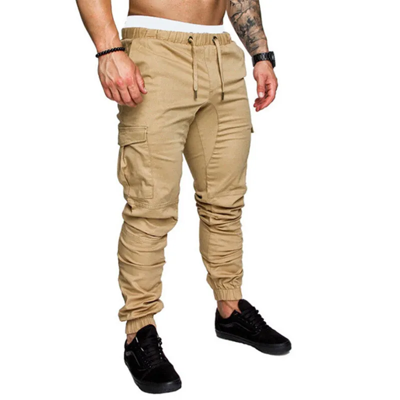 Casual Joggers Pants Sweatpants Multi-pocket Trousers