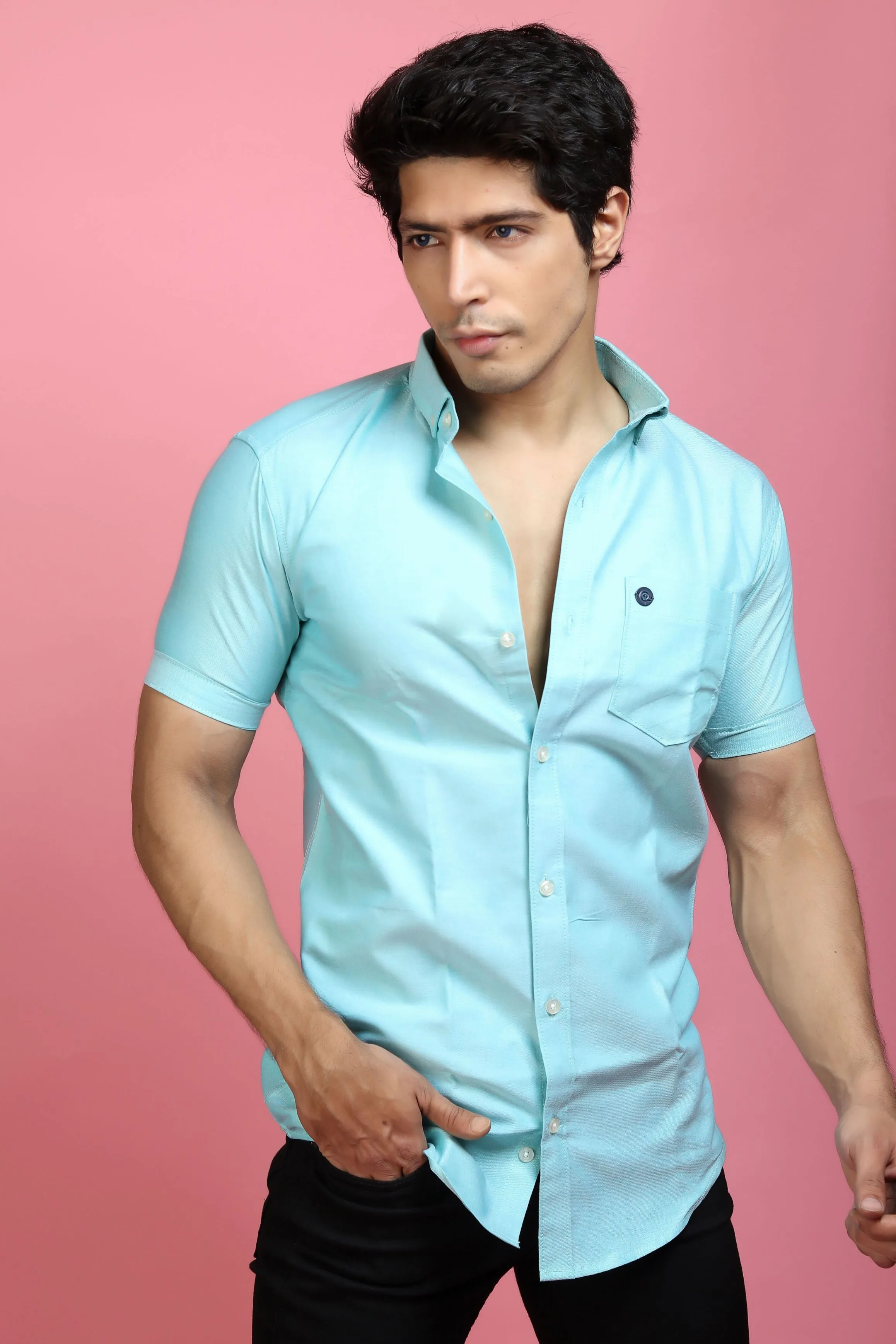 Casual Shirts for Men - Best Men Casual Sky Blue Shirt