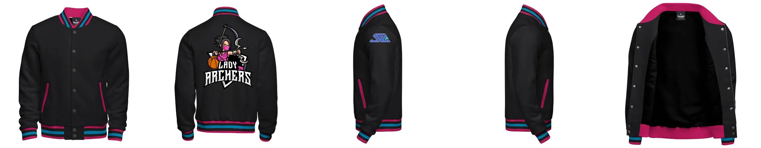 Cotton Fleece Varsity Jacket With Black Satin Lining