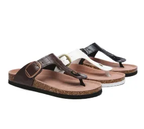 Embossed Summer Beach Unisex Slip-On Lindsay Sandals