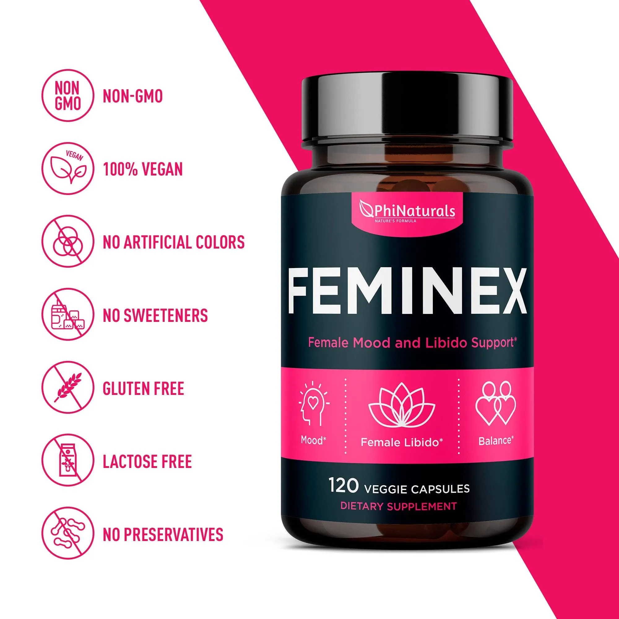 Excel Nutritionals LLC DBA Phi Naturals - Feminex Female Libido Enhancer: 1-Pack