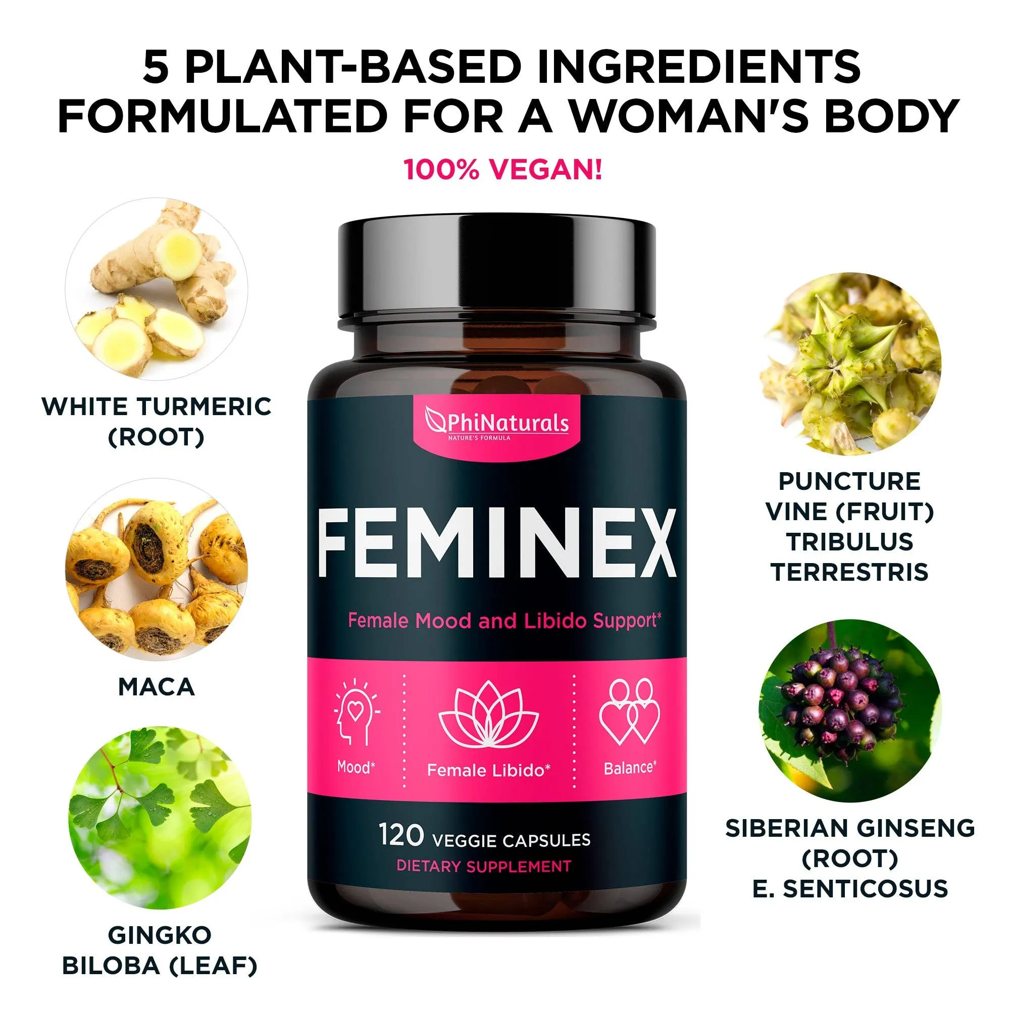 Excel Nutritionals LLC DBA Phi Naturals - Feminex Female Libido Enhancer: 1-Pack