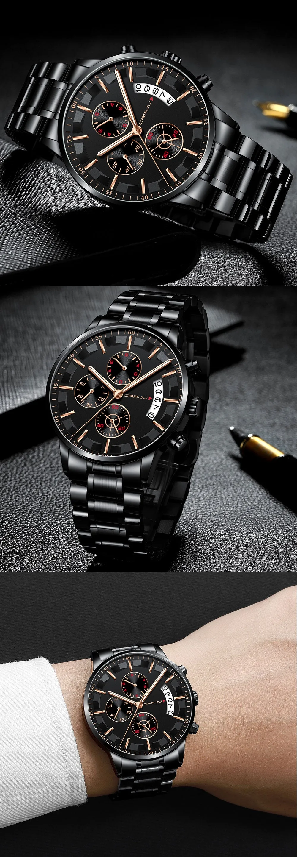 Fashion Men Watches Male Top Brand Luxury Quartz Watch Men Casual Waterproof Sports WristWatch