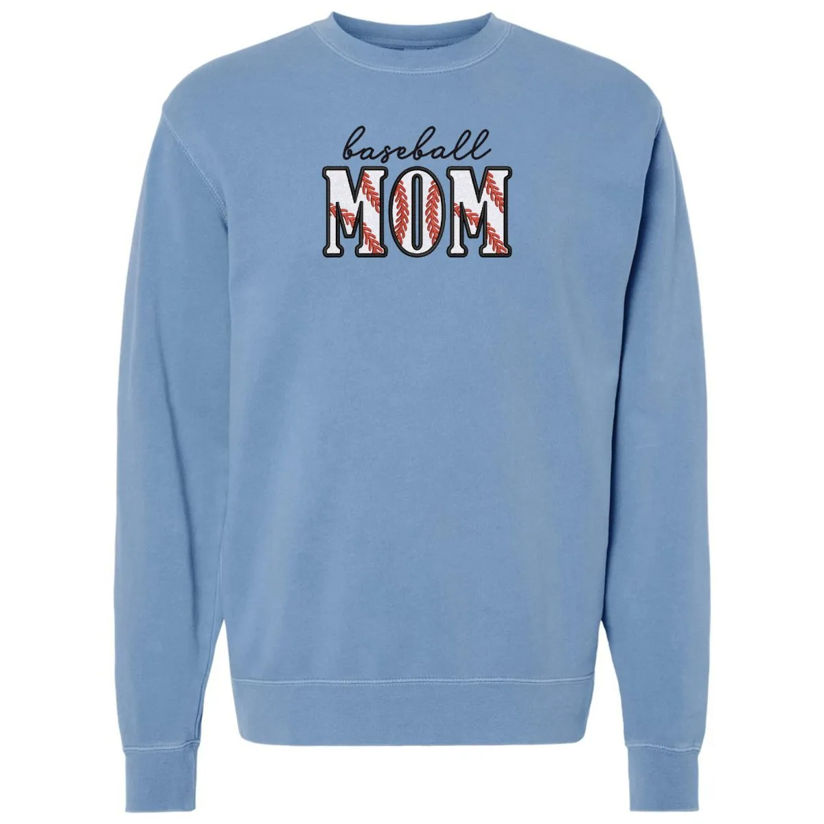 Glitter Embroidery 'Baseball Mama/Mom' Cozy Crew