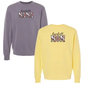 Glitter Embroidery 'Baseball Mama/Mom' Cozy Crew