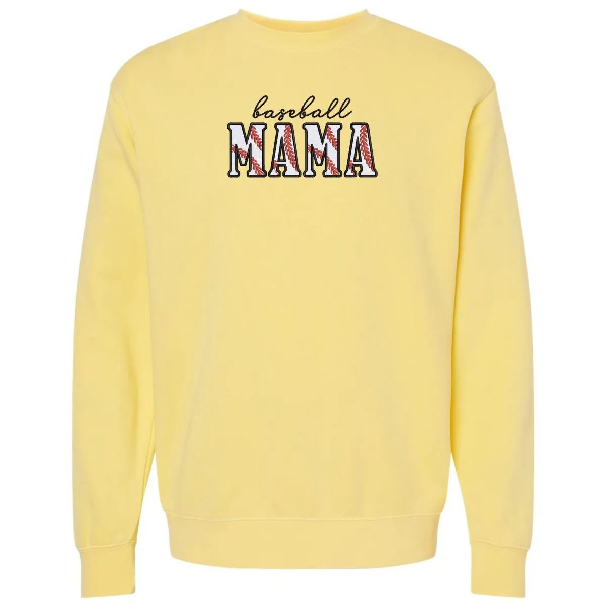 Glitter Embroidery 'Baseball Mama/Mom' Cozy Crew