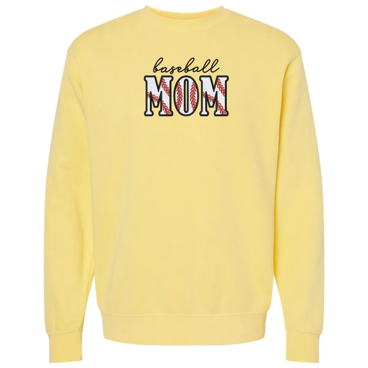 Glitter Embroidery 'Baseball Mama/Mom' Cozy Crew