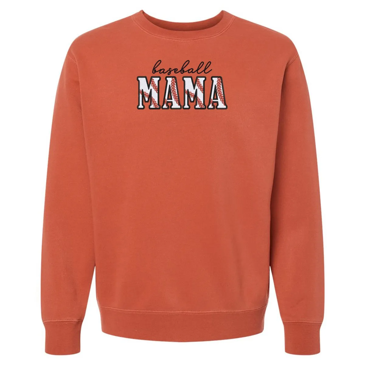 Glitter Embroidery 'Baseball Mama/Mom' Cozy Crew