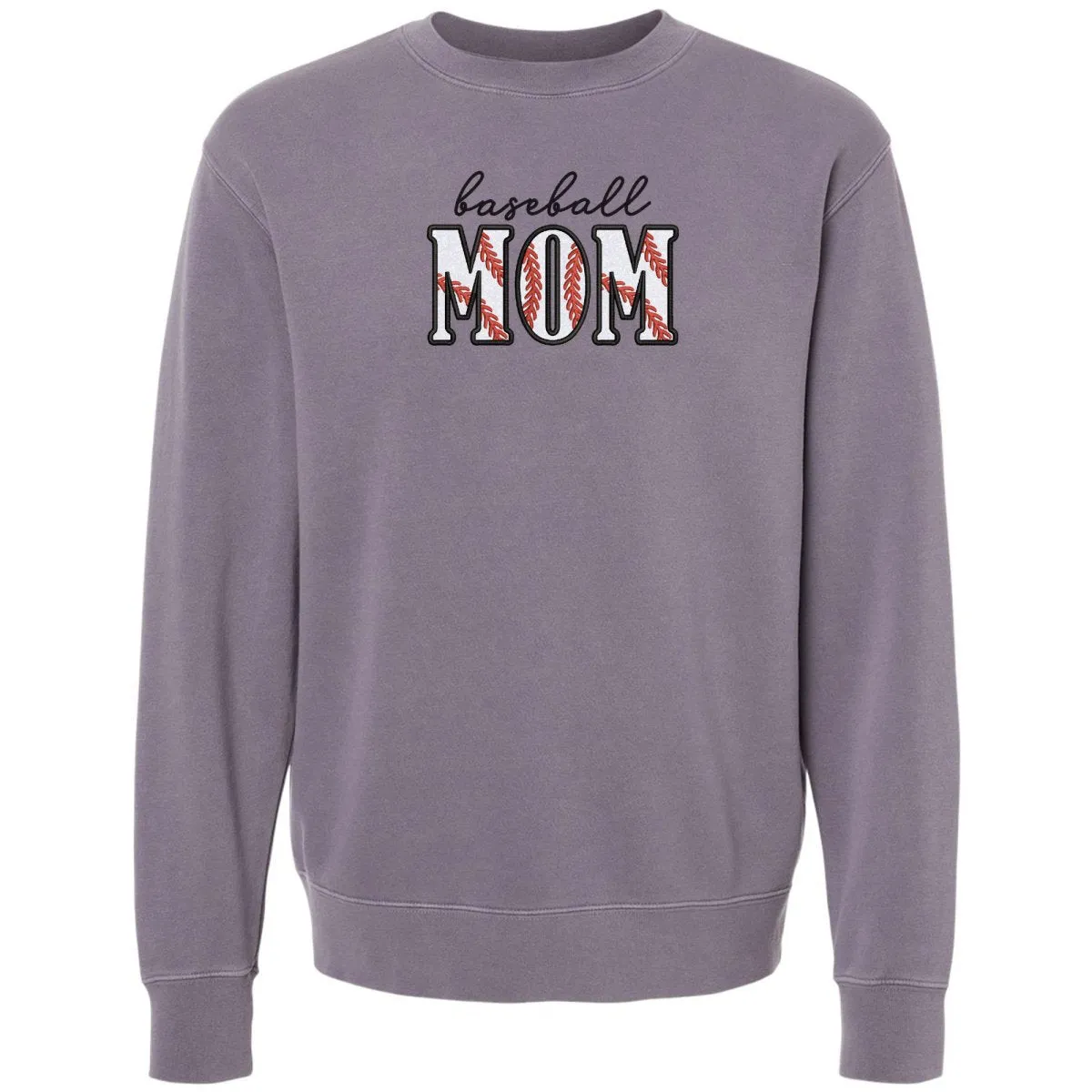 Glitter Embroidery 'Baseball Mama/Mom' Cozy Crew