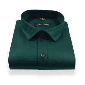 Green Color 100% Cotton Lawn Finish Shirt For Men