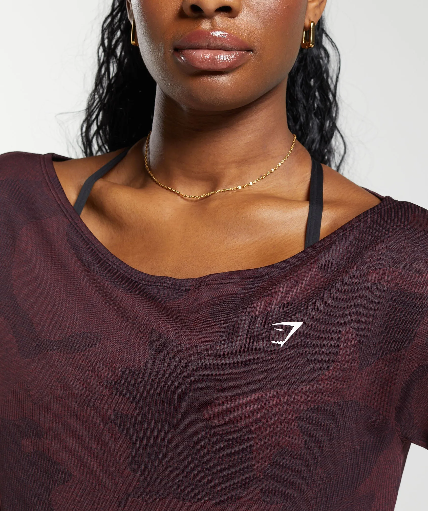 Gymshark Adapt Camo Seamless T-Shirt - Plum Brown/Burgundy Brown