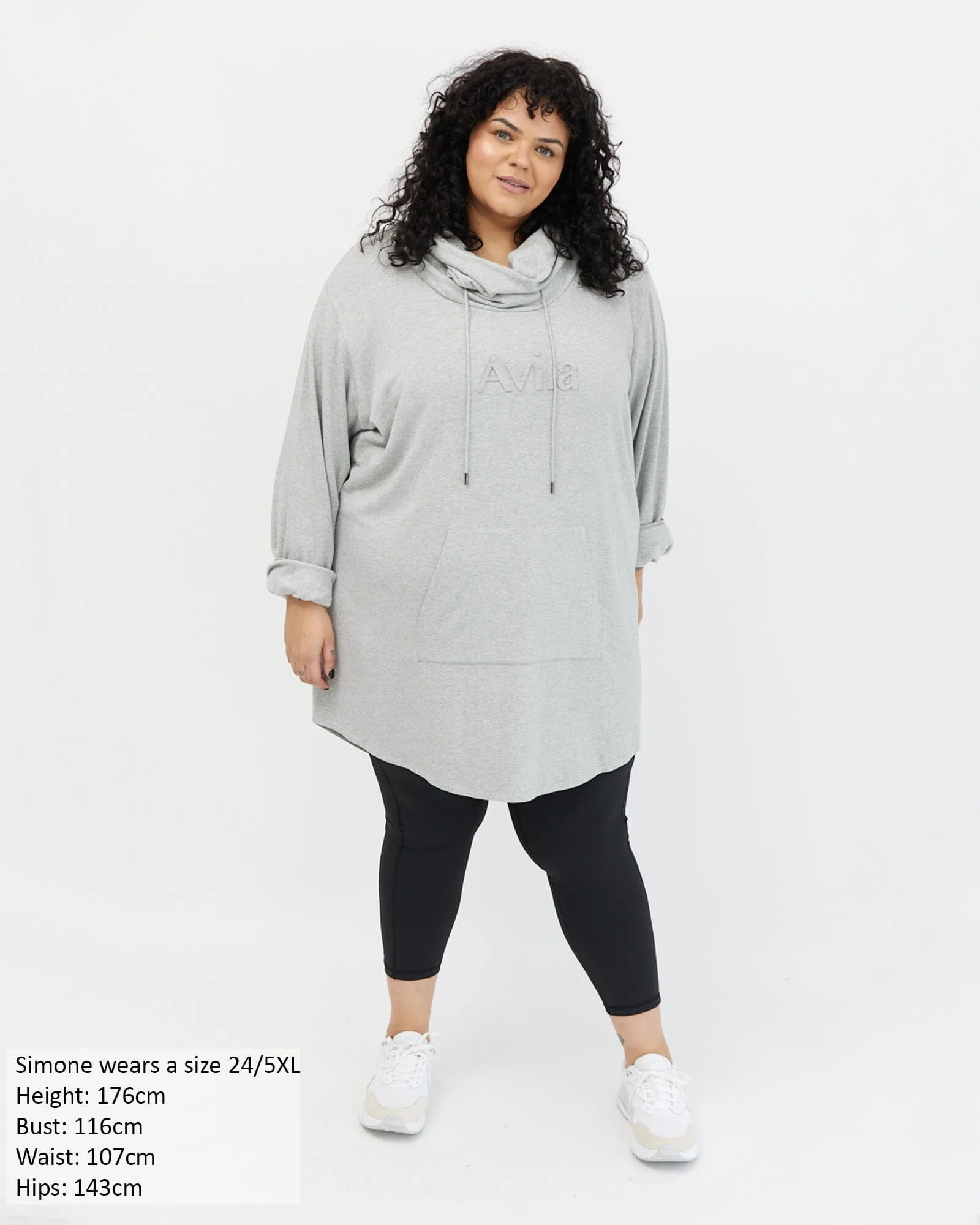 Isla cowl neck dress - light grey