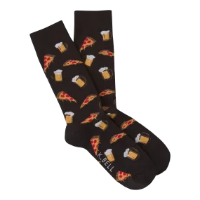 K.Bell Men's Pizza & Beer Crew Sock