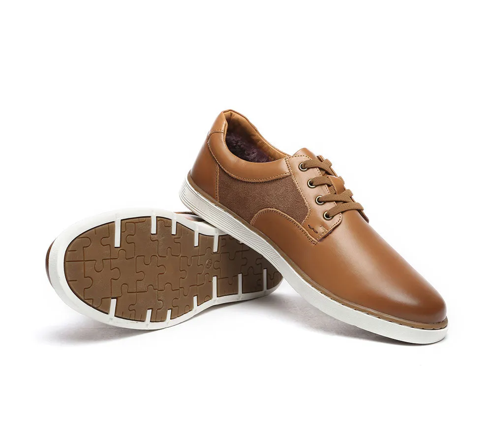 Lace Up Sheepskin Casual Men Shoes Daniel