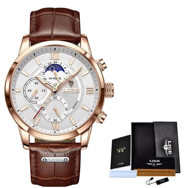 LIGE 2021 Top Brand Luxury Men Wrist Watch