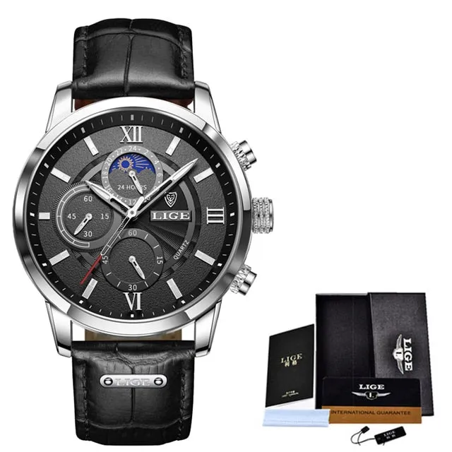 LIGE 2021 Top Brand Luxury Men Wrist Watch