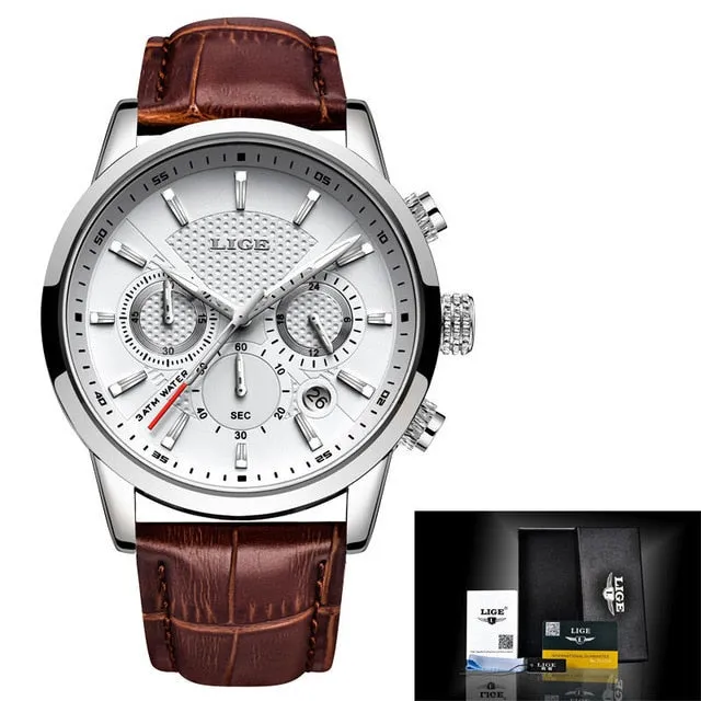 LIGE 2021 Top Brand Luxury Men Wrist Watch